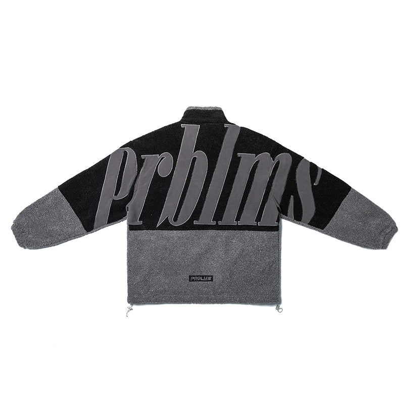 PRBLMS Big LOGO Sherpa Fleece Boa Jacket | Face 3 Face