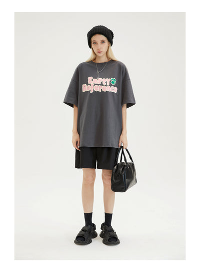 EMPTY REFERENCE Pink Letters Logo Tee