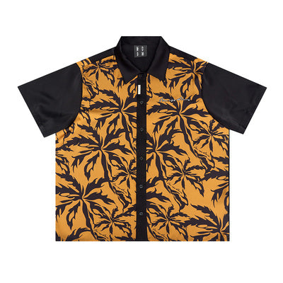 MEDM Tiger Pattern Coconut Tree Short Sleeved Shirt