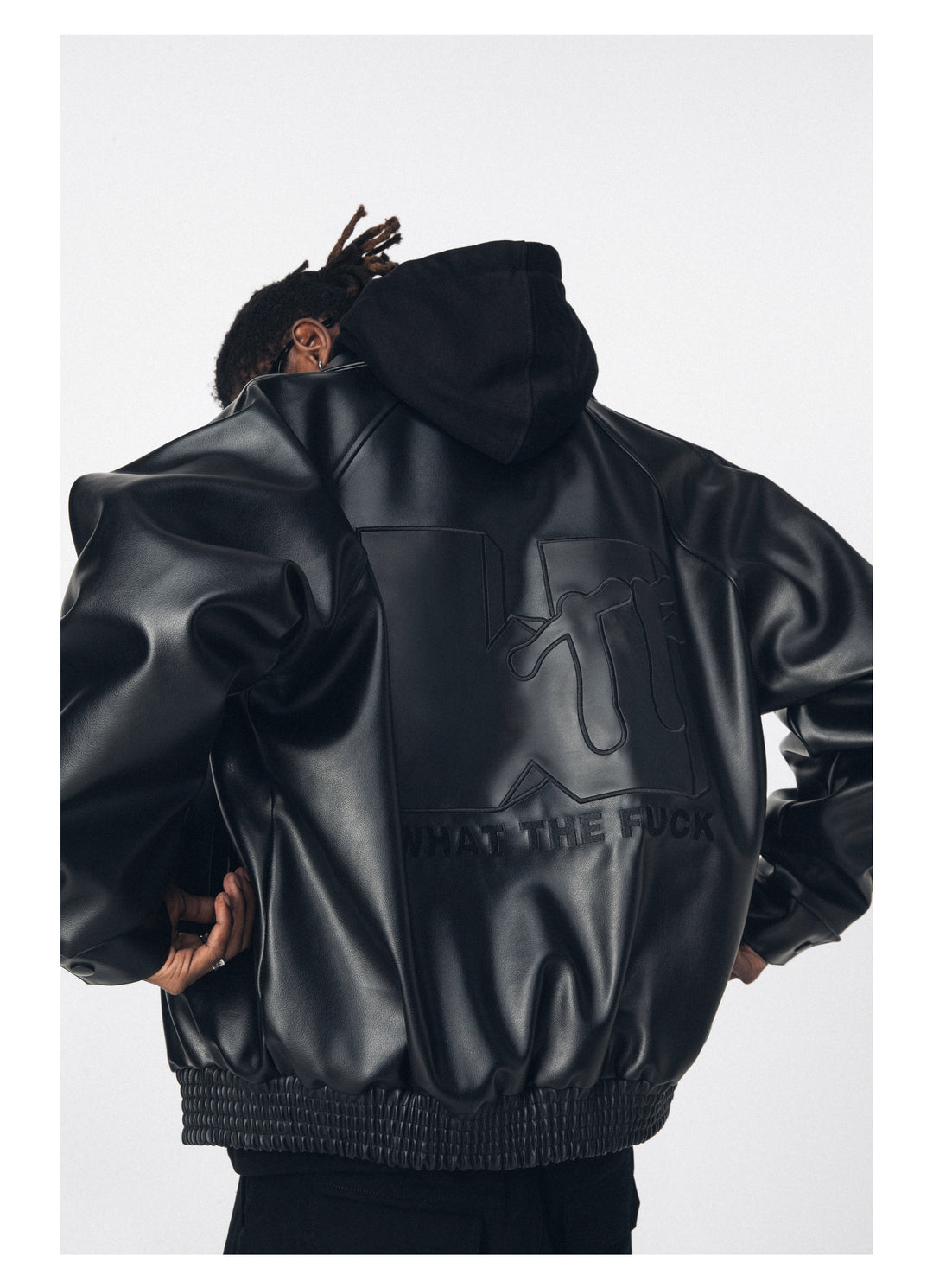 ANTIDOTE WTF Logo PU Leather Jacket | Face 3 Face