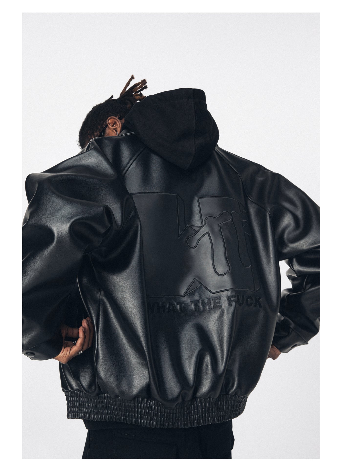 ANTIDOTE WTF Logo PU Leather Jacket