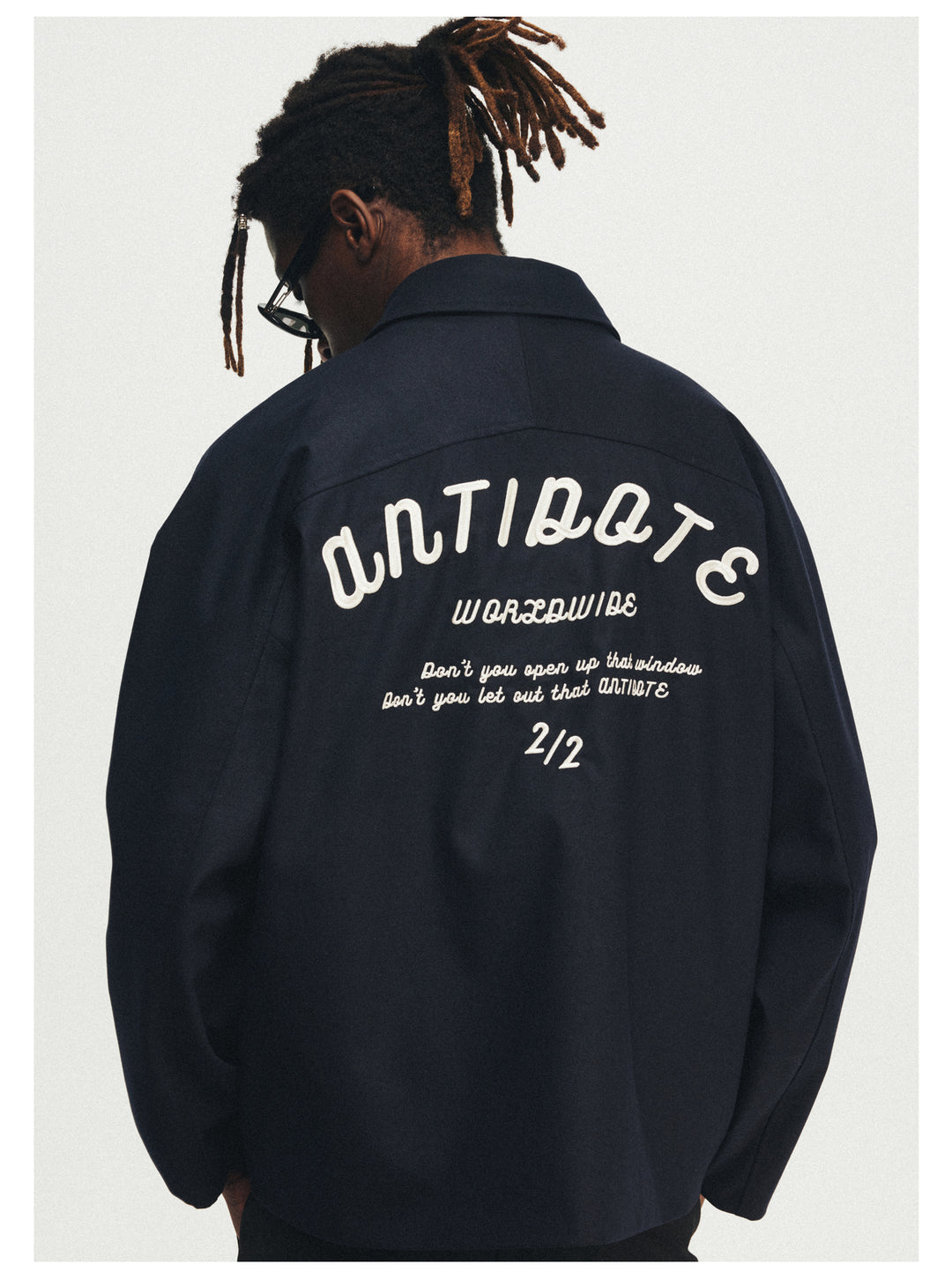 ANTIDOTE Letter Logo Embroidered Loose Jacket | Face 3 Face