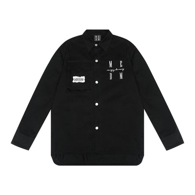MEDM Embroidered Letters Logo Workwear Jacket