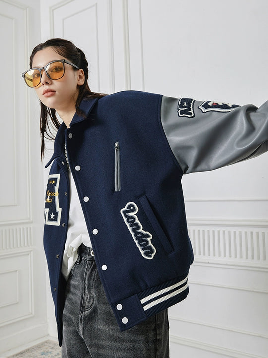 Baseball Jacket | Achock Heavy Embroidery Baseball Jacket | Face 3 Face