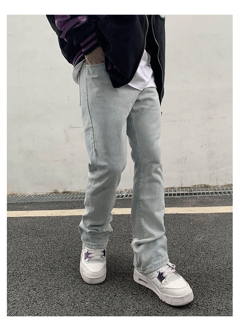 Skull Embroidered Denim Jeans