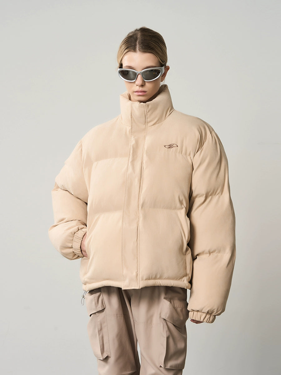 Harsh and Cruel Stand Up Collar Velvet Down Jacket