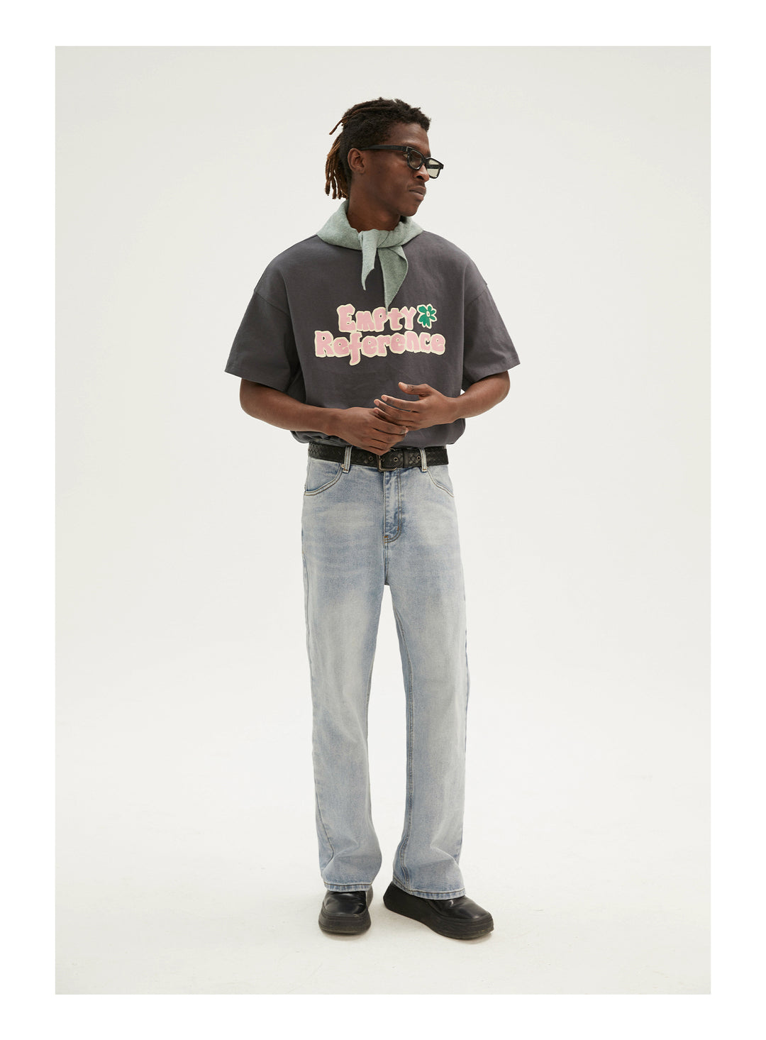 EMPTY REFERENCE Pink Letters Logo Tee