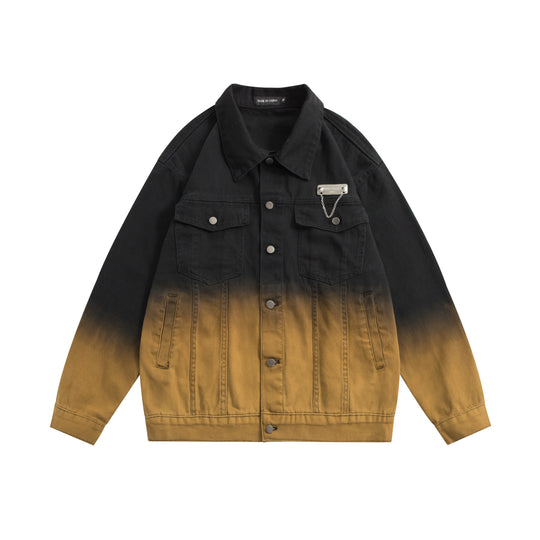 F3F Select Embroidered Tie Dye Denim Jacket