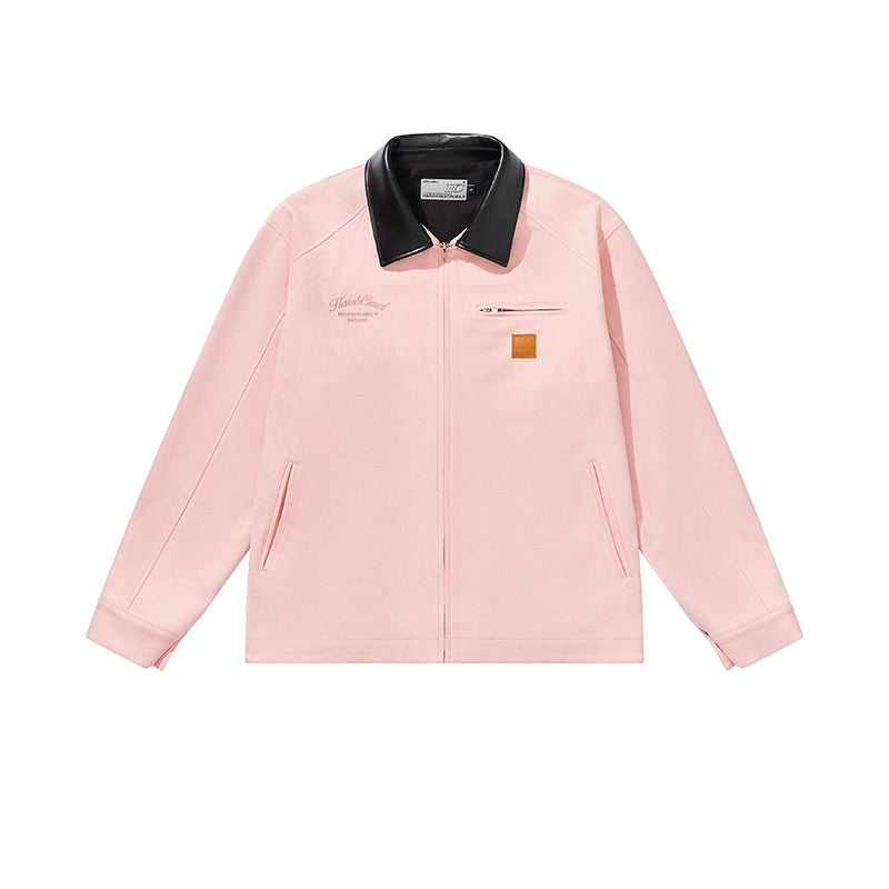 Harsh and Cruel Leather Collar Suede Detroit Jacket