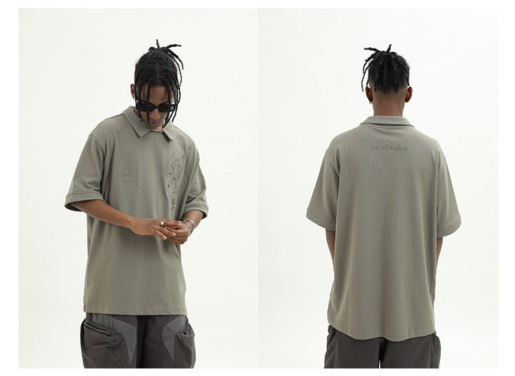 Cashrules Cross Star Logo Embroidered Polo