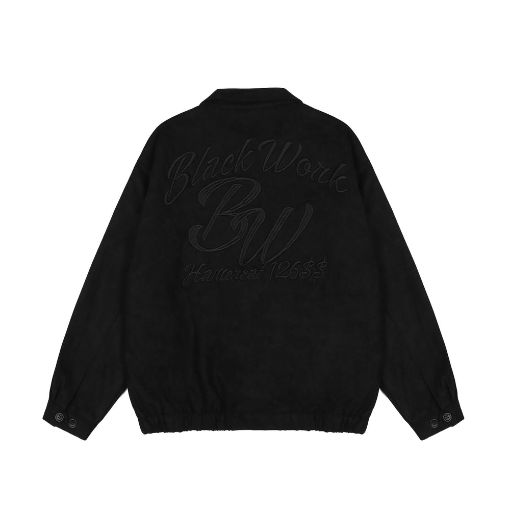 BW Embroidered Letter Varsity Jacket