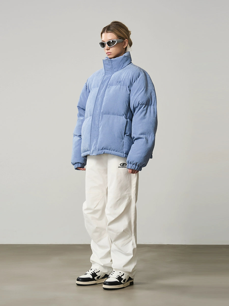 Harsh and Cruel Stand Up Collar Velvet Down Jacket