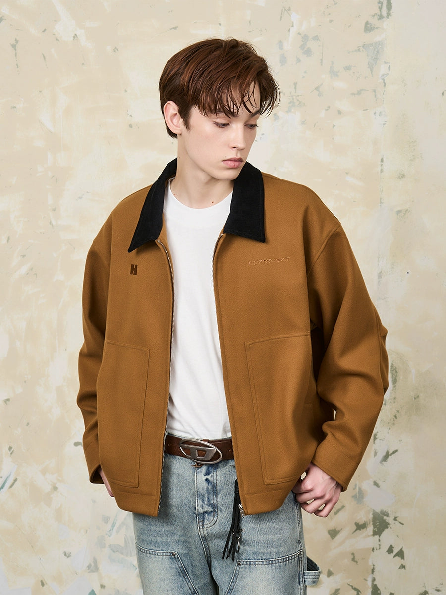 Harsh and Cruel Embroidered Logo Woolen Jacket