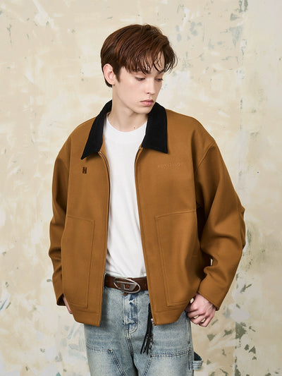 Harsh and Cruel Embroidered Logo Woolen Jacket