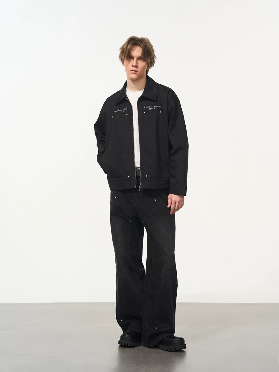 Harsh and Cruel Embroidered Carpenter Twill Jacket