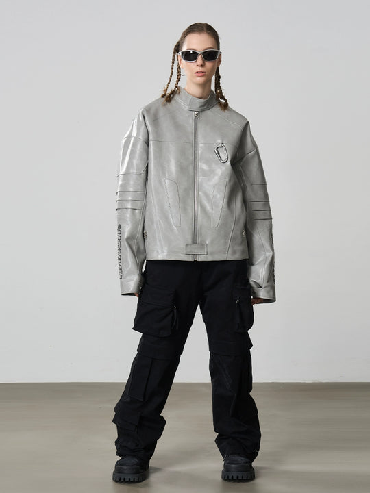 Harsh and Cruel Deconstructed Patchwork Leather Jacket