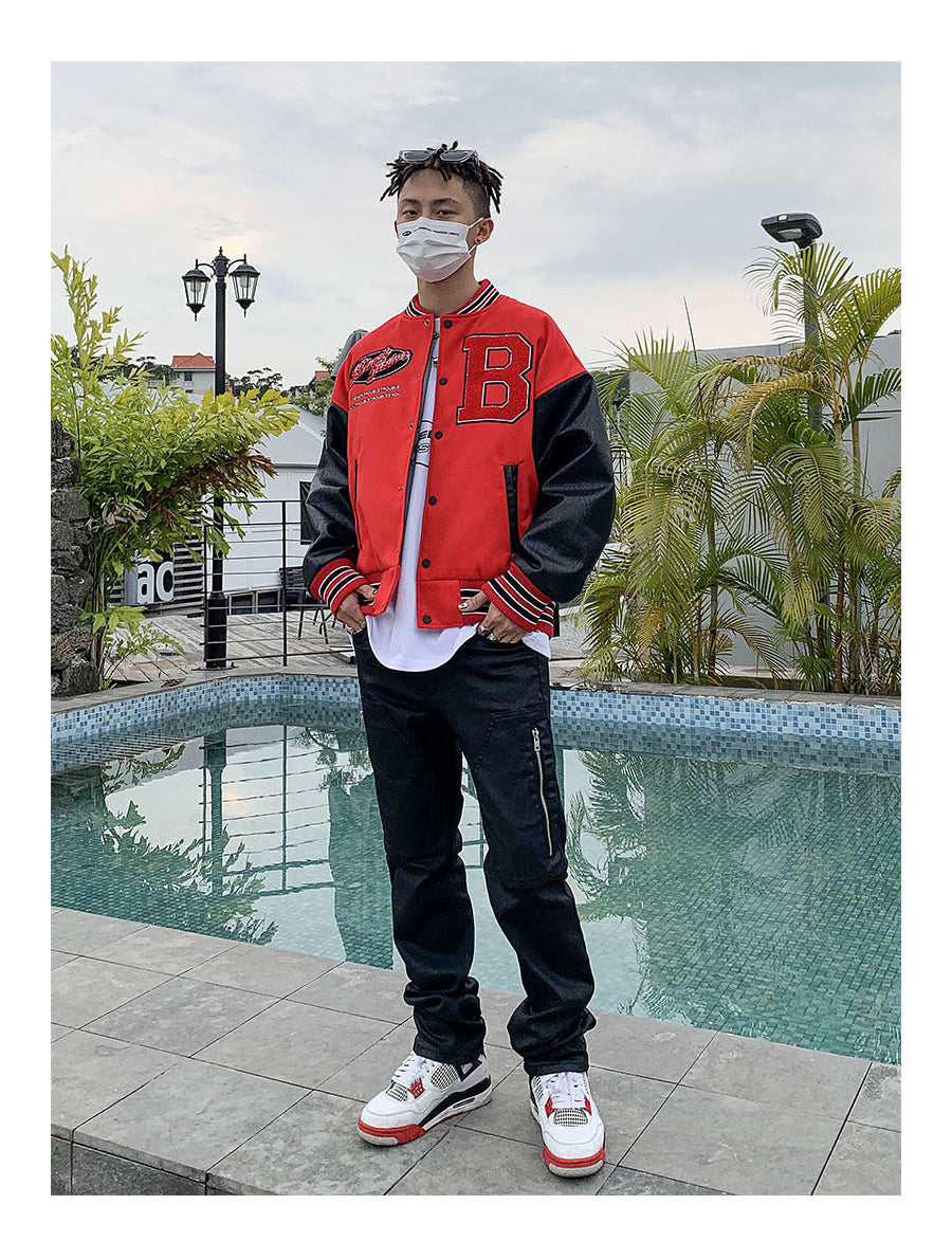 Logo Embroidery Varsity Jacket