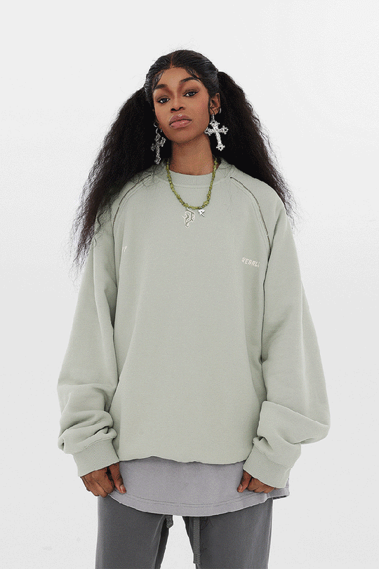 JHYQ Embroidered Logo Zipper Design Heavyweight Sweater