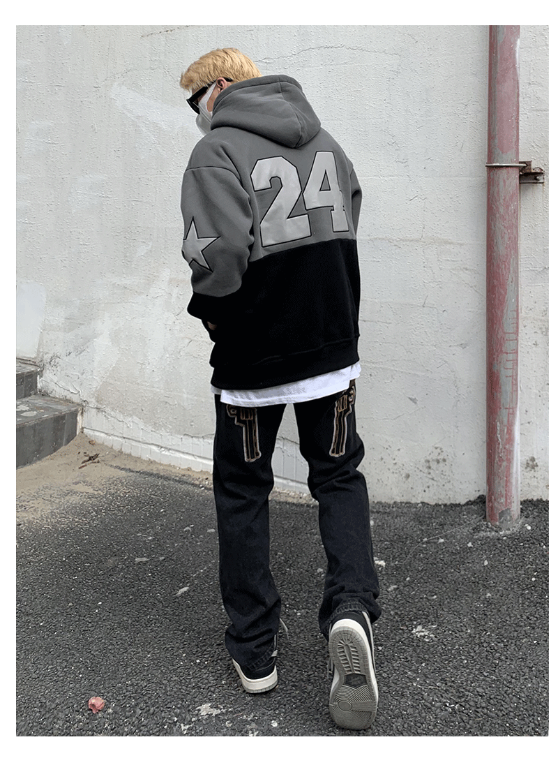 Guns Embroidered Denim Jeans