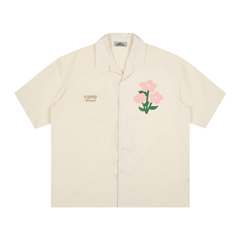 EMPTY REFERENCE Cute Small Flower Short Sleeve Shirt