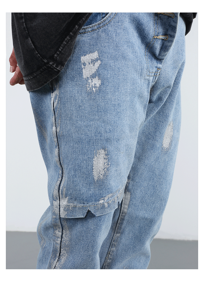 F3F Select Splash Ink Micro Flare Denim Jeans