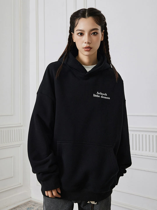 Achock Little Devil Print Hoodie