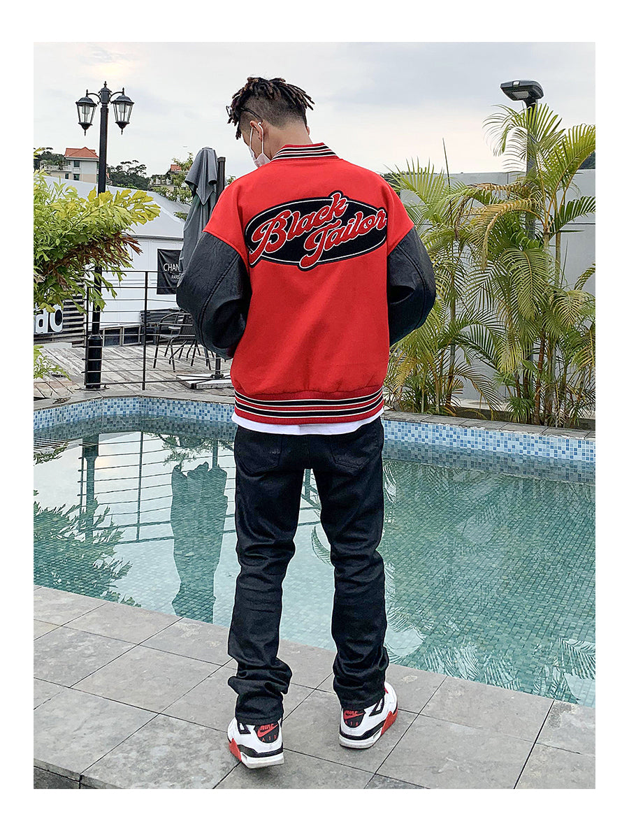 Logo Embroidery Varsity Jacket