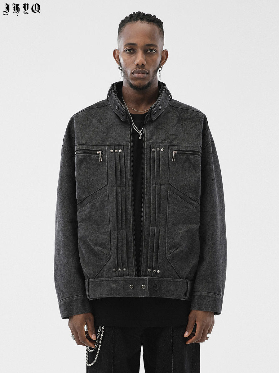 JHYQ Stand Up Collar Short Jacket