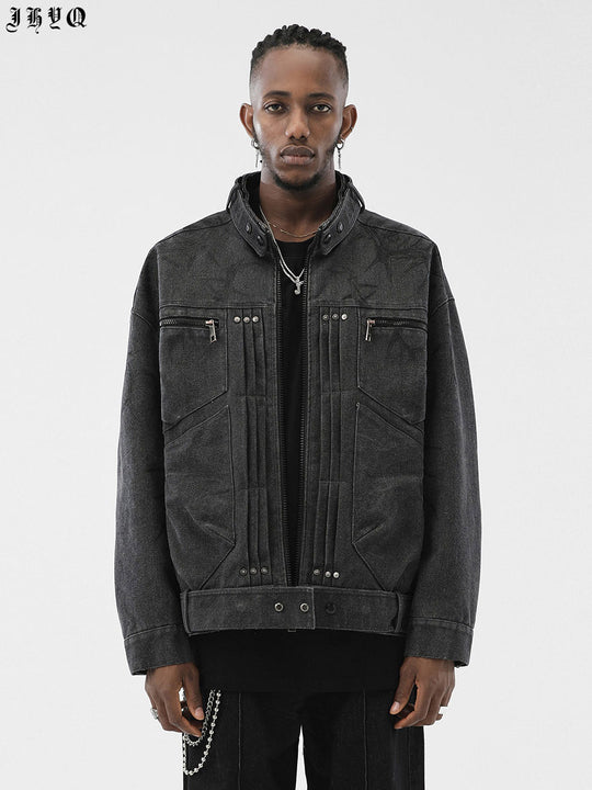 JHYQ Stand Up Collar Short Jacket