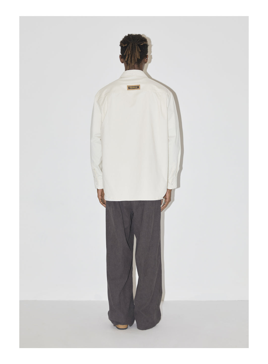 EMPTY REFERENCE Cartoon Puppy LOGO Print Long Sleeved Shirt