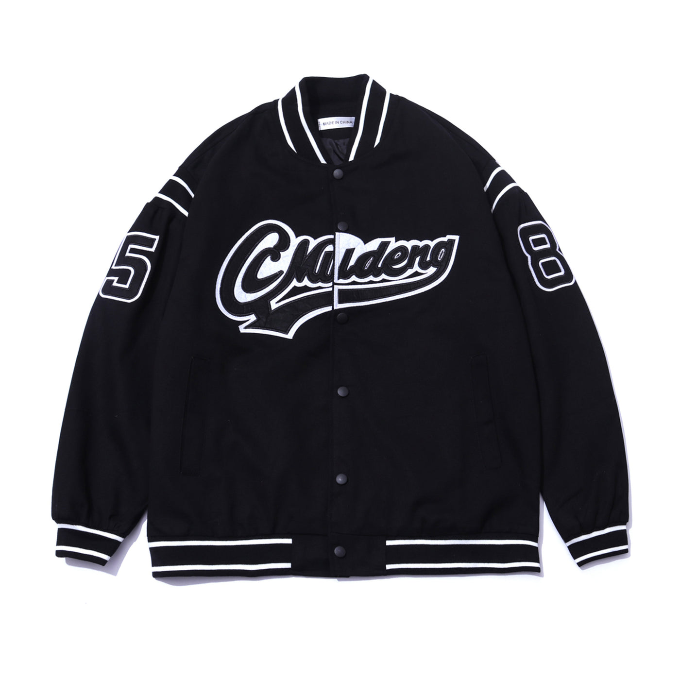 Embroidered Letters Varsity Jacket
