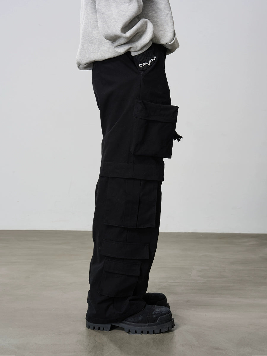 Harsh and Cruel 3D Multi Pocket Straight Trousers