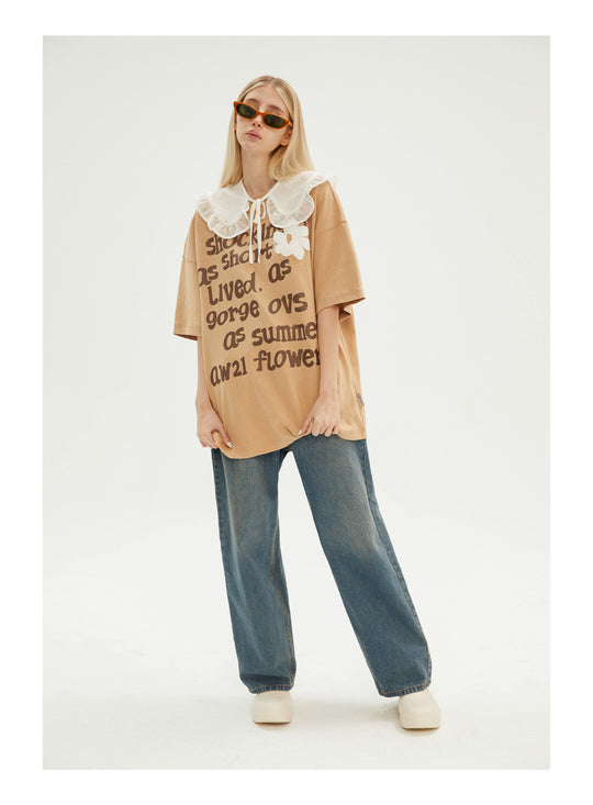 EMPTY REFERENCE Floral Letter Tee