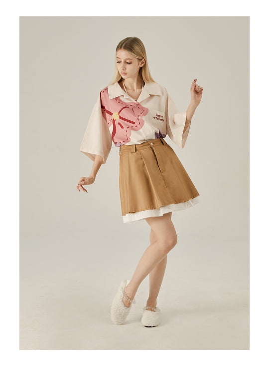 EMPTY REFERENCE Spring Flower Short Sleeve Shirt