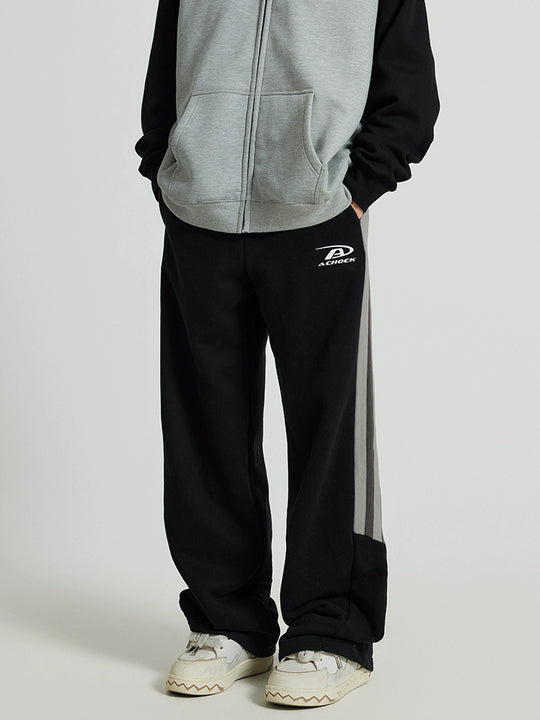 Achock Striped Patchwork Sweat Pants