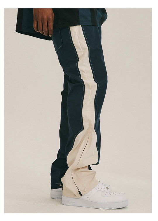 ANTIDOTE Deconstructed Splicing Nylon Zipper Pants