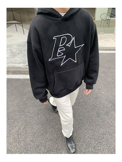 B Star Embroidered Hoodie