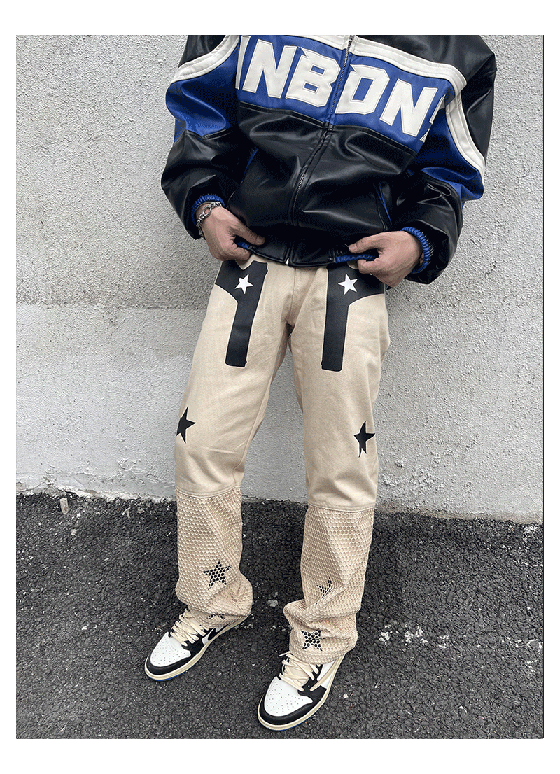 Guns Star Print Pants