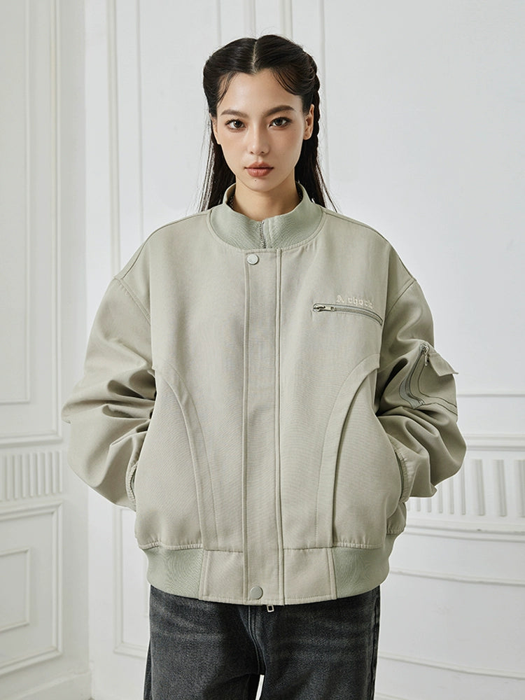 Achock Zipper Decoration Jacket