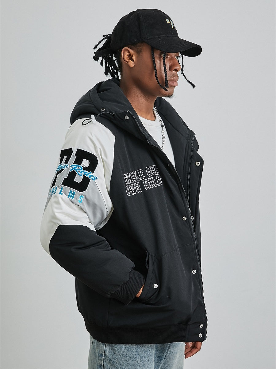 PRBLMS LOGO Embroidered Hooded Jacket | Face 3 Face