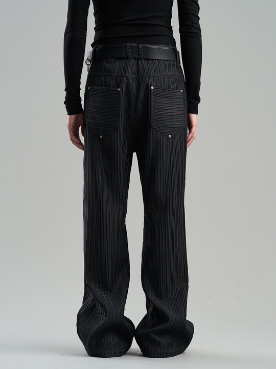 BLIND NO PLAN 3D Texture & Studded Suit Pants