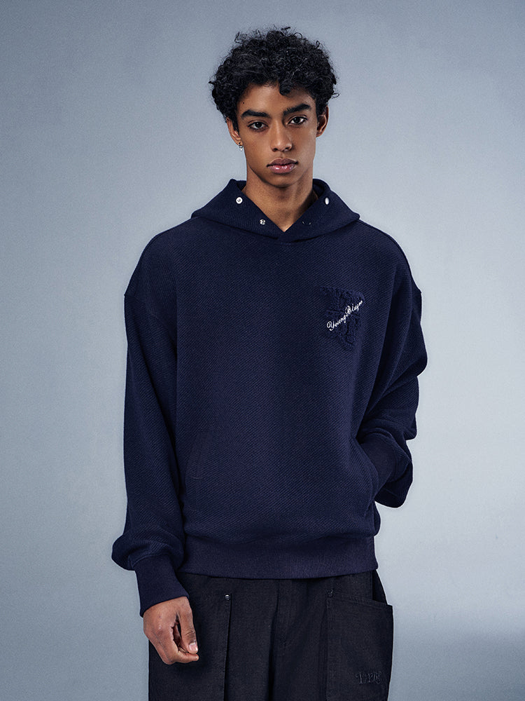 YADcrew x BIPOLAR Corduroy Embroidered Hoodie