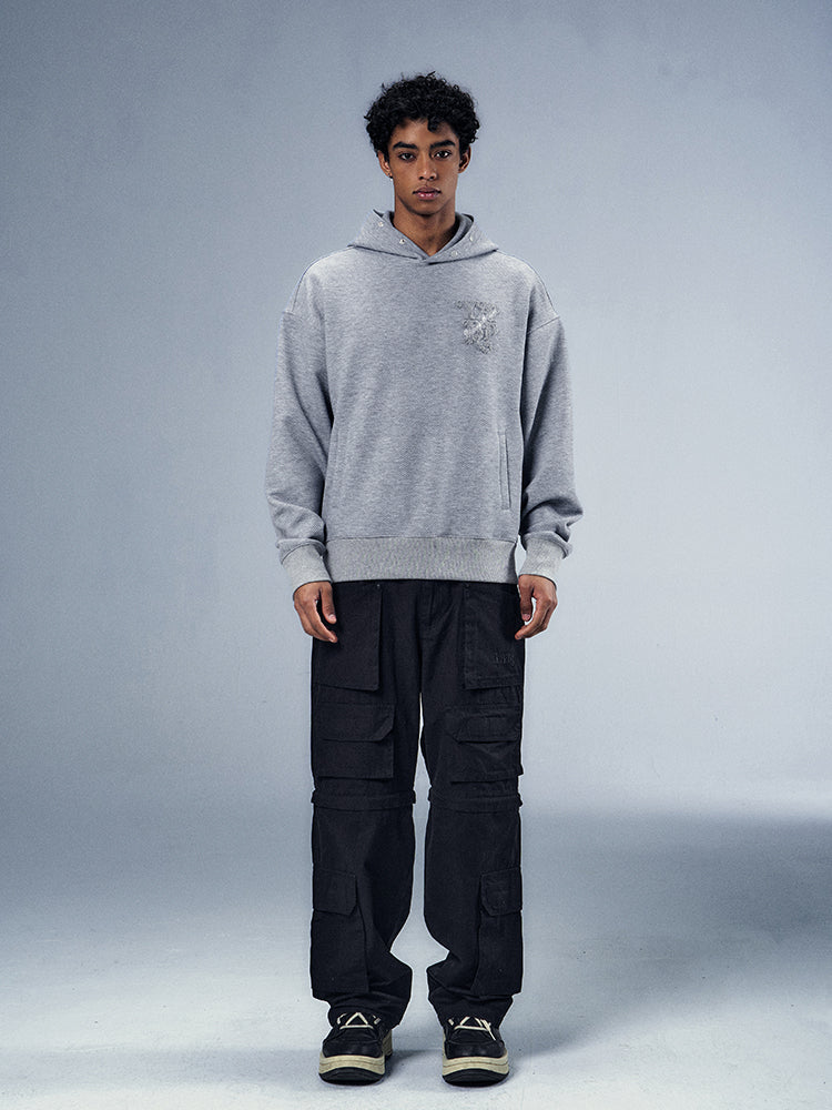 YADcrew x BIPOLAR Corduroy Embroidered Hoodie