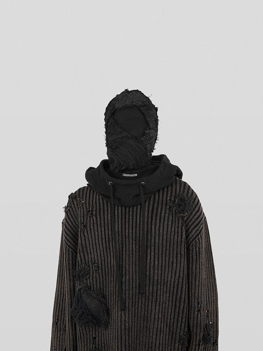 UNDERWATER Logo Embroidered Devil Horn Balaclava Hat