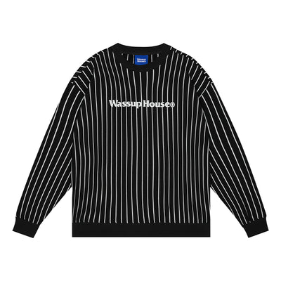 Wassup House Stripes Basic Logo Sweatshirt
