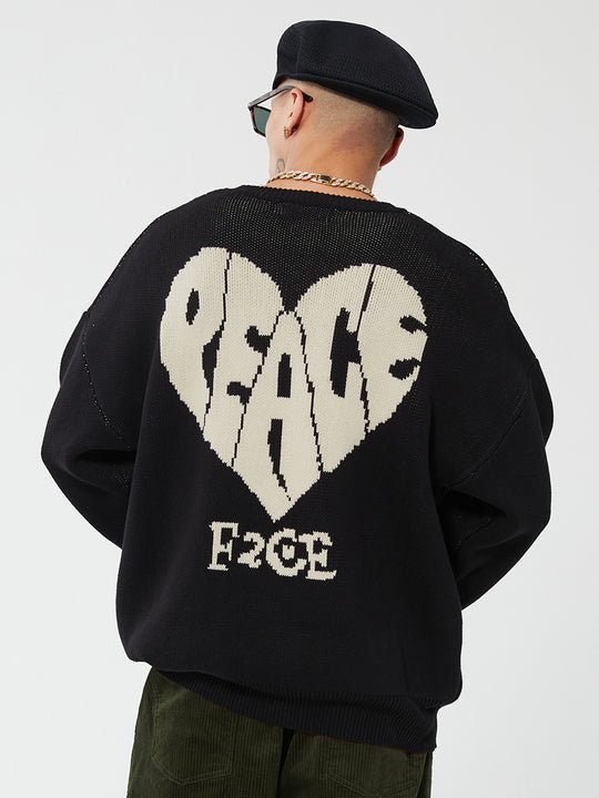 F2CE Love Heart LOGO Knit Sweater | Face 3 Face