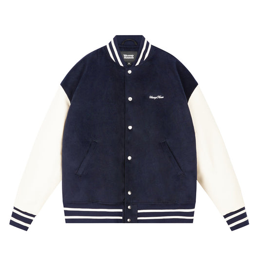 Wassup House Color Blocking Baseball Jacket