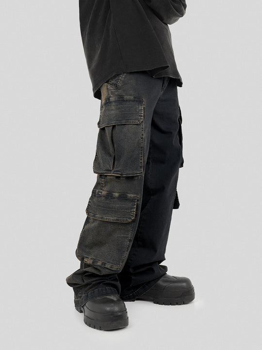 UNDERWATER Gradient Patch Pockets Denim Jeans