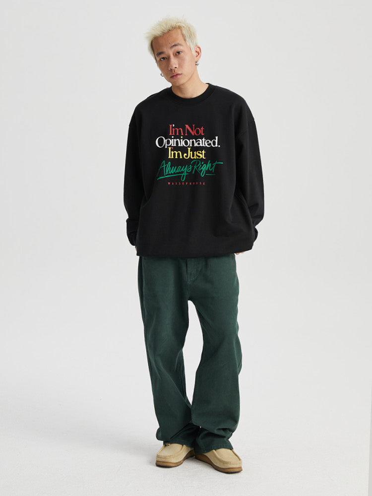 Wassup House Slogan Graffiti Print Sweatshirt