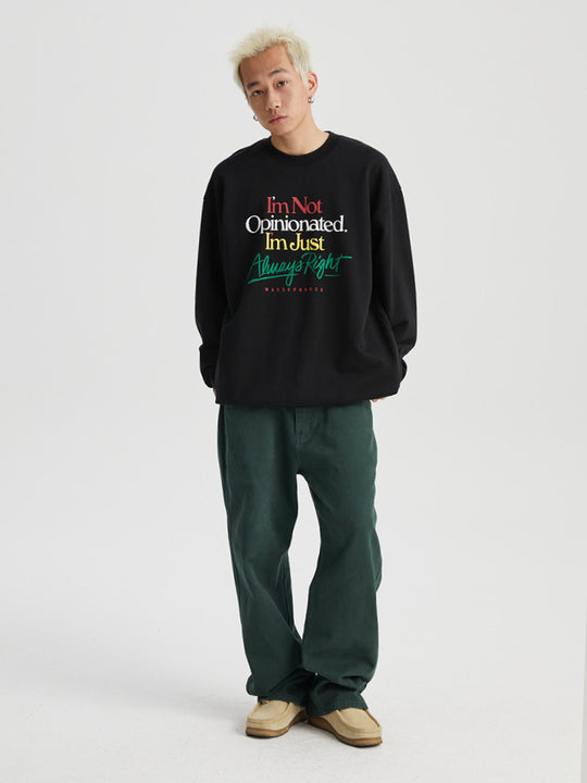 Wassup House Slogan Graffiti Print Sweatshirt